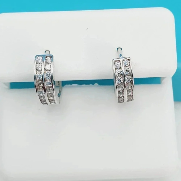 "925 Sterling Silver CZ Beautiful Earrings for Women, 1USPAR4283 - Picture 7 of 11